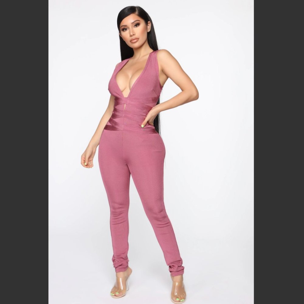 Club Poppin' Bandage Jumpsuit